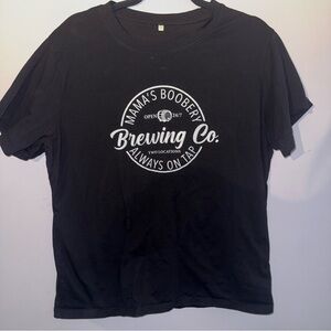 Size XXL mamas boobery brewing co always on tap black white tshirt nursing humor